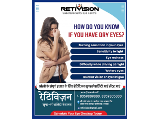 Are you looking for the best treatment for dry eye problem in Raipur - Retivision Superspeciality Eye Center