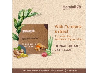 Herbal Ubtan Nourishing Bath Soap - Turmeric & Chickpea | Hemtattva