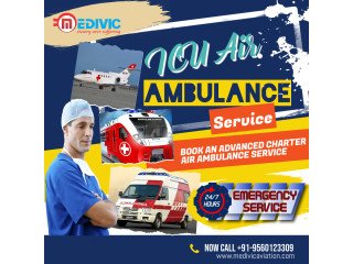With Advanced Medical Machiine Hire Medivic Aviation Train Ambulance Service in Guwahati