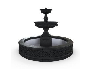 Black marble water fountains
