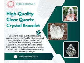 High-Quality Clear Quartz Crystal Bracelet Available
