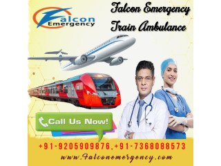 Hire First-Class Falcon Train Ambulance Services in Patna with Critical Care Unit
