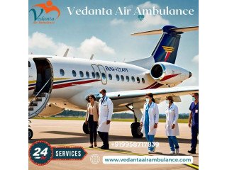 Avail of Advanced Vedanta Air Ambulance Services in Guwahati with Ventilator Setup