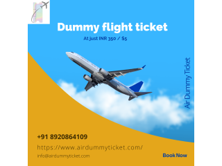 Dummy flight ticket