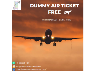 Dummy air ticket free at cheapest price