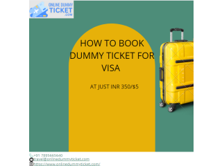 How to book dummy ticket for visa