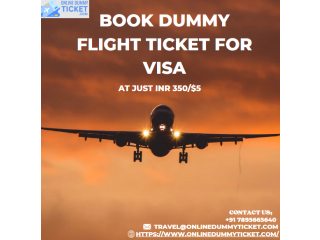 Book dummy flight ticket for visa