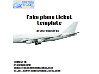Fake plane ticket template