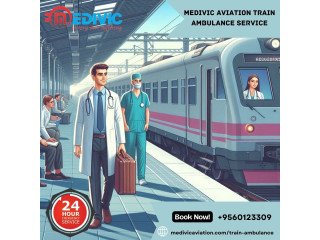 Avail of High-tech Medivic Aviation Train Ambulance from Jamshedpur with Capable Healthcare Team
