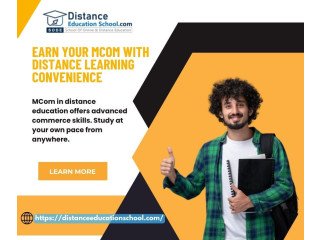 Distance Learning MCom: Flexible Education for Busy Professionals