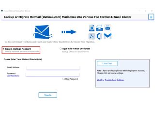 How to backup Hotmail emails to hard drive?