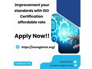 Improvement your standards with ISO Certification affordable rate