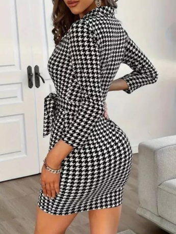 2024-new-european-design-sexy-woman-grid-party-dress-v-neck-knee-length-hot-big-1