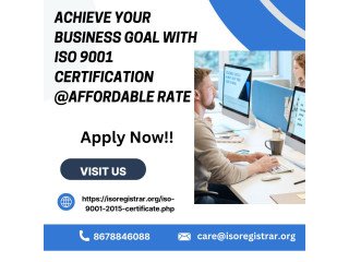 Achieve your business goal with iso 9001 certification @affordable rate