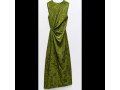 zara-nwt-woman-ss24-ruched-jacquard-midi-dress-green-3546565-size-m-small-1