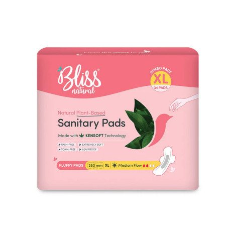 bio-based-certified-bliss-natural-xl-sanitary-pads-for-sale-big-0