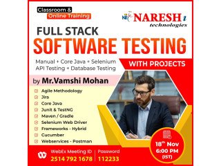 Best Full Stack Software Testing Training Institute Hyderabad - NareshIT