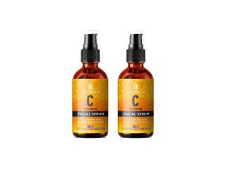 Vitamin C Serum for Face with Hyaluronic Acid Vitamin E Best Skin Anti-Aging