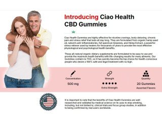 Ciao Health CBD Gummies ALERT! My Experience- 2024!