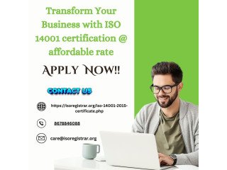 Transform Your Business with ISO 14001 certification @ affordable rate