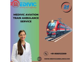 Medivic Aviation Train Ambulance Service in Ranchi will travel very fast to transfer your sick patient