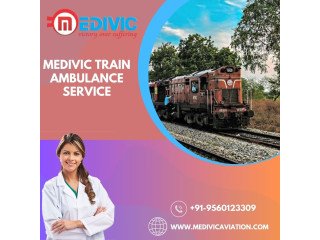 Medivic Aviation Train Ambulance Service in Kolkata provides transportation with full comfort