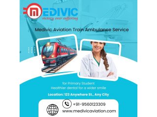 Medivac Aviation Train Ambulance in Allahabad to provide continuous care during journey