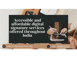 Accessible and affordable digital signature services offered throughout India.