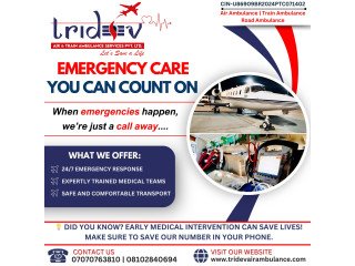 Luxury Air Ambulance Service Via Tridev Air Ambulance Services in Kolkata