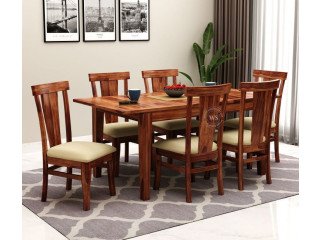 Wooden Dining Table 6 Seater for Elegant Interiors