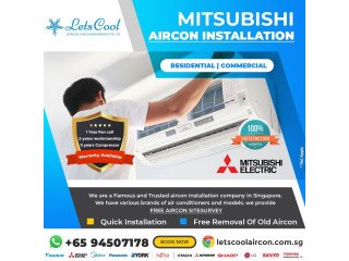 Mitsubishi Aircon installation, Singapore