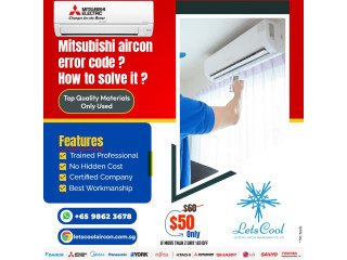 Mitsubishi aircon error code? How to solve it?