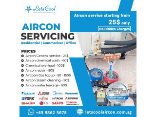 Aircon chemical overhaul service at affordable price, Singapore