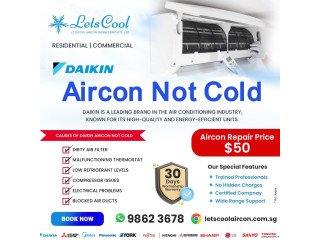 Daikin Aircon not cold