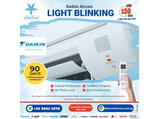 Daikin Aircon Light blinking