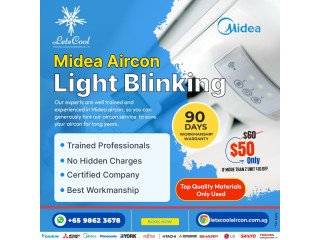 Midea aircon light blinking