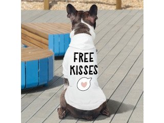 Free Kisses Dog Hoodie