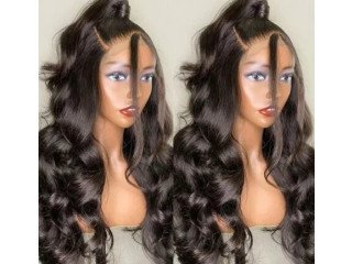 Body Wave Glueless HD Transparent Lace Wig Human Hair Pre-Plucked Natural Hairline Wig