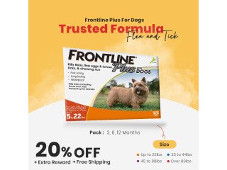 Canadavetcare offers Frontline Plus For Dogs with 20% Off & Free Shipping