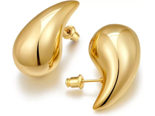 New Waterdrop Gold Earrings for Women Teardrop Gold Big Earrings Fashion Jewelry