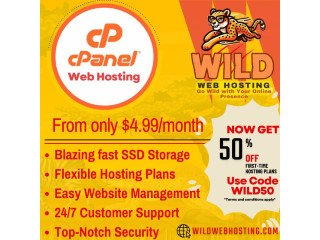 Grab 50% Off Your First cPanel Hosting Purchase - WILD WEB HOSTI!