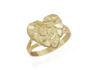 10K Gold Heart Nugget Ring: A Unique Blend of Classic and Modern