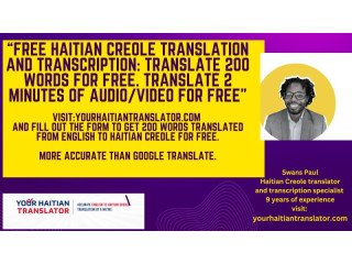 Free Haitian Creole Translation and Transcription