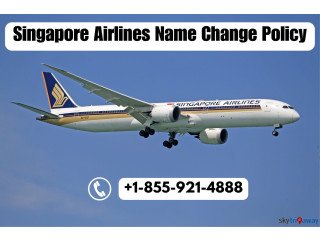 Singapore Airlines Name Change & Correction Policy