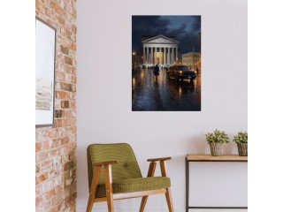 Rome at Night Uncoated Vertical Poster