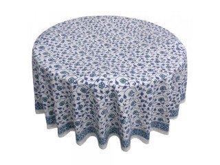 Round Table Cover Cloth | Hand Block Printed