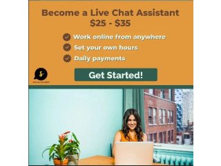 LIVE CHAT ASSISTANTS HIRING NOW! $250 a DAY