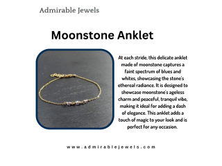 Elegant Moonstone Anklet  Radiate with Tranquility & Style