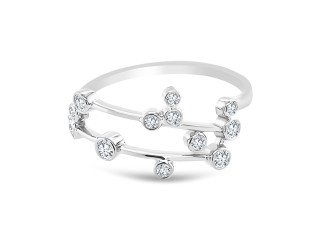 Buy Gemini Constellation Rings in 18K White Gold