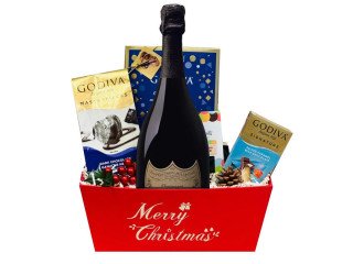 Order Online Christmas Wine Gift Basket at Best Price